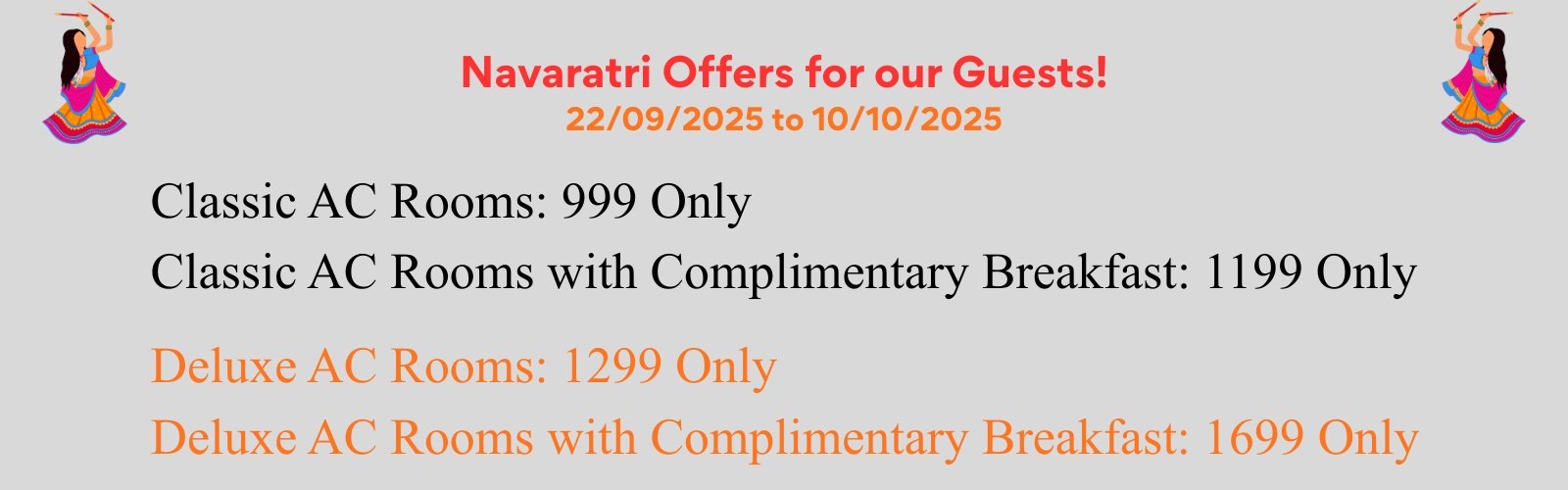 Navaratri Offers for our Guests!